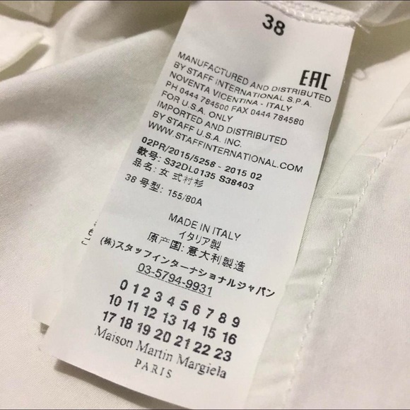 MM6 Maison Margiela Parachute Poplin extra long sleeve button down shirt - Picture 6 of 7